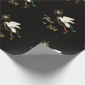 Weiß-Tauben-ausgebreiteter Weltfrieden Geschenkpapier (Ecke)