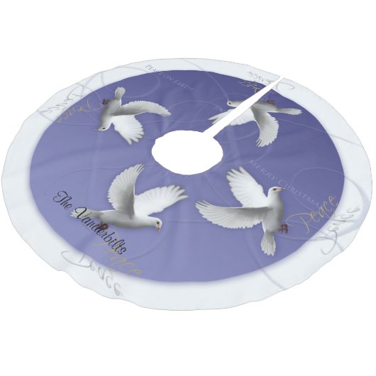 Weiß tauchte auf Singrün-Weihnachtsbaum-Rock Polyester Weihnachtsbaumdecke (Schrägansicht)