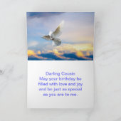 Weiß tauchte im Flug Karte (Innenseite)