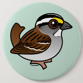 Weiß-throated Spatz Button (Vorderseite)