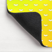 Weiß Tiny Bats gelb Mousepad (Ecke)
