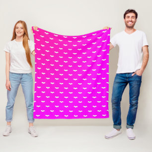 Weiß Tiny Bats Pink Fleecedecke