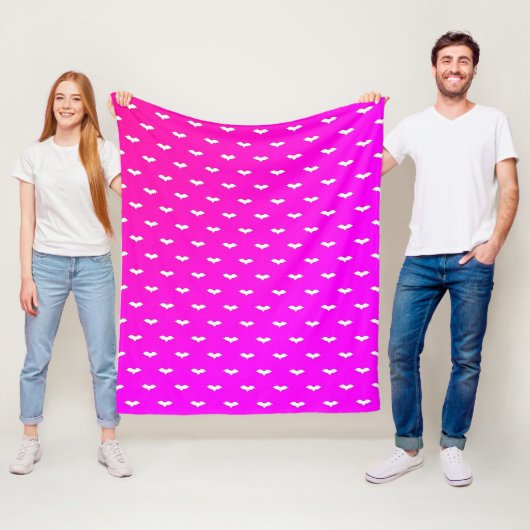 Weiß Tiny Bats Pink Fleecedecke (Beispiel)