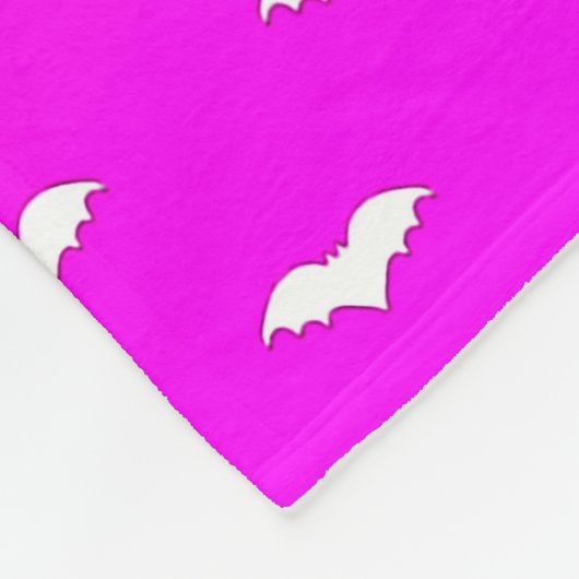 Weiß Tiny Bats Pink Fleecedecke (Ecke)