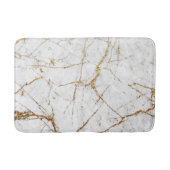 Weiß u. Goldmarmor Badematte (Vorderseite)