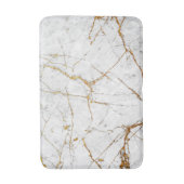 Weiß u. Goldmarmor Badematte (Vorderseite Vertikal)