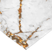 Weiß u. Goldmarmor Kurzer Tischläufer (Ecke)