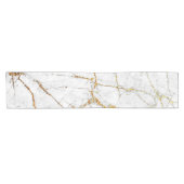 Weiß u. Goldmarmor Kurzer Tischläufer (Horizontal)