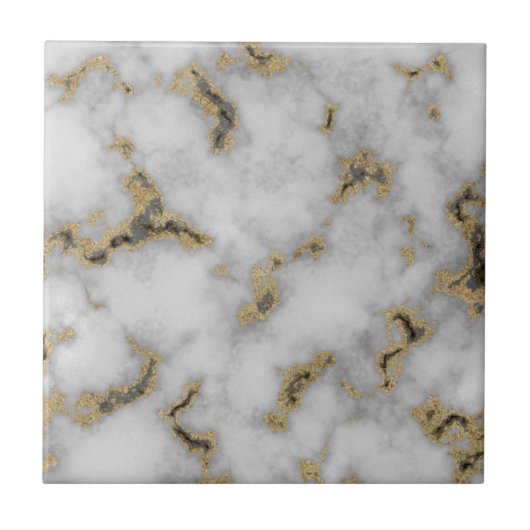 Weiß u. Goldmarmorfliese Fliese (Vorderseite)