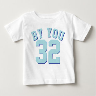 Weiß u. Sport-Jersey-Entwurf des Aqua-Baby-  Baby T-shirt
