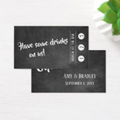 Weiß über der Tafel, Getränke-Tickets mit 3 Pins (Schreibtisch)