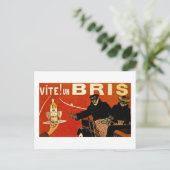 Weiß! Un Brie - Vintage französische Werbung Postkarte (Stehend Vorderseite)