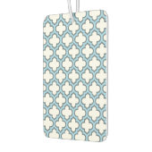 Weiß und Baby Blue Trellis, Gitter, Quatrefolie Autolufterfrischer (Links)