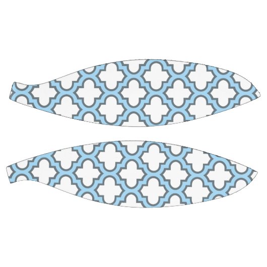 Weiß und Baby Blue Trellis, Gitter, Quatrefolie Basketball (Panele)