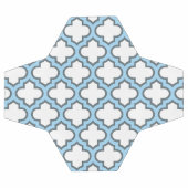 Weiß und Baby Blue Trellis, Gitter, Quatrefolie Fußball (Flach)
