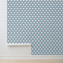 Weiß und Baby Blue Trellis, Gitter, Quatrefolie