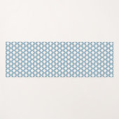 Weiß und Baby Blue Trellis, Gitter, Quatrefolie Yogamatte (Vorderseite (Horizontal))