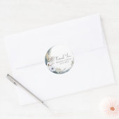 Weiß und Beige Boho Floral Runder Aufkleber (Umschlag)