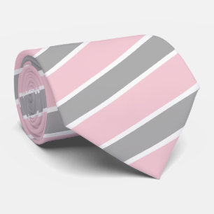 Weiß und blaß - Rosa Stripes Krawatte