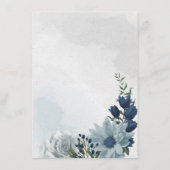 Weiß und blau, Blumengrün Details Begleitkarte (Rückseite)