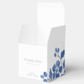 Weiß und Blau | Blumenhochzeit Geschenkschachtel (Geöffnet)