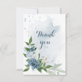 Weiß und Blau der Blume Dankeskarte (Vorderseite)