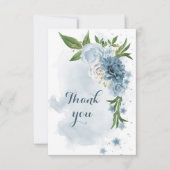 Weiß und Blau der Blume Dankeskarte (Vorderseite)