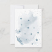 Weiß und Blau der Blume Dankeskarte (Rückseite)