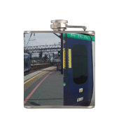 Weiß und Blau Flachmann (Rückseite)