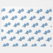 Weiß und Blau Fleecedecke (Vorderseite (Horizontal))