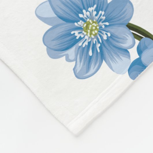 Weiß und Blau Fleecedecke (Ecke)