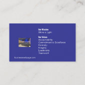 Weiß und blau für Unternehmen und Unternehmen Visitenkarte (Rückseite)