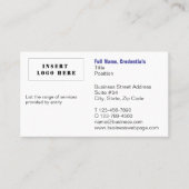 Weiß und blau für Unternehmen und Unternehmen Visitenkarte (Vorderseite)