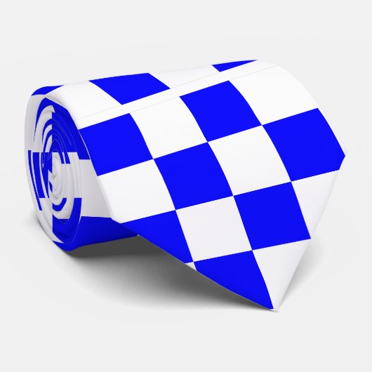 Weiß und Blau Krawatte (Gerollt)