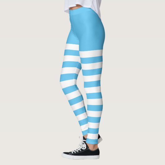 Weiß und Blau Leggings (Links)