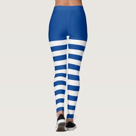 Weiß und Blau Leggings (Rückseite)