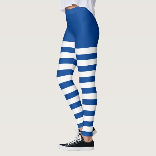 Weiß und Blau Leggings (Links)