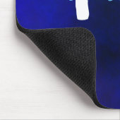 Weiß und Blau Mousepad (Ecke)