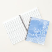 Weiß und blau notizblock (Innenseite)