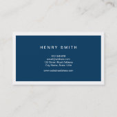 Weiß und blau - Unternehmen Modernes Beruflich Visitenkarte (Rückseite)