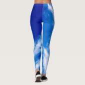 Weiß und Blauer Nebel Leggings (Rückseite)