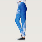 Weiß und Blauer Nebel Leggings (Links)