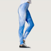 Weiß und Blauer Nebel Leggings (Rechts)