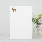 Weiß und Braun Briefpapier (Stehend Vorderseite)