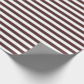 Weiß und braun, große Streifen Schokolade Liebe Geschenkpapier (Ecke)