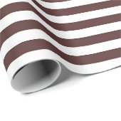 Weiß und braun, große Streifen Schokolade Liebe Geschenkpapier (Rolleneckpunkt)