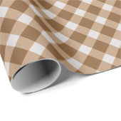 weiß und braun kariert geschenkpapier (Rolleneckpunkt)