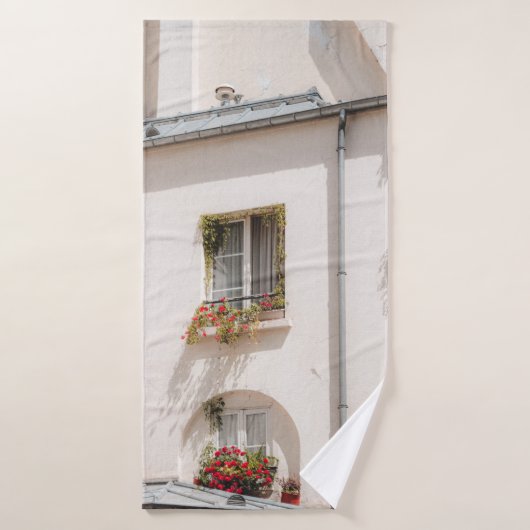 WEISS UND BROWN KONKRETE HÄUSER BADEHANDTUCH (Badehandtuch)