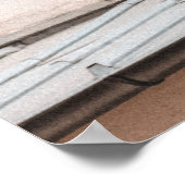 WEISS UND BROWN KONKRETE HÄUSER POSTER (Ecke)