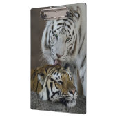 Weiß und Brown-Tiger-Stillstehen Klemmbrett (Links)